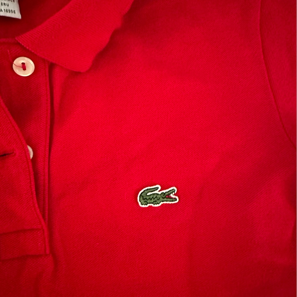 EUC Red women’s lacoste polo